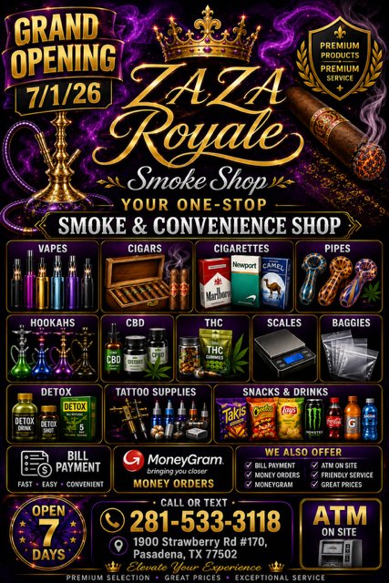 Zaza Royale Smoke Shop Logo