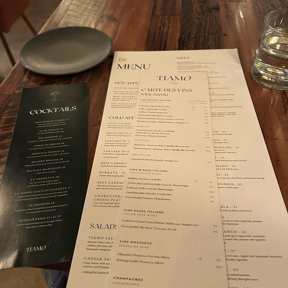 Tiamo - Menu - Pizza Near Me - Montreal, Quebec Tiamo - Menu - Pizza Near Me - Montreal, Quebec