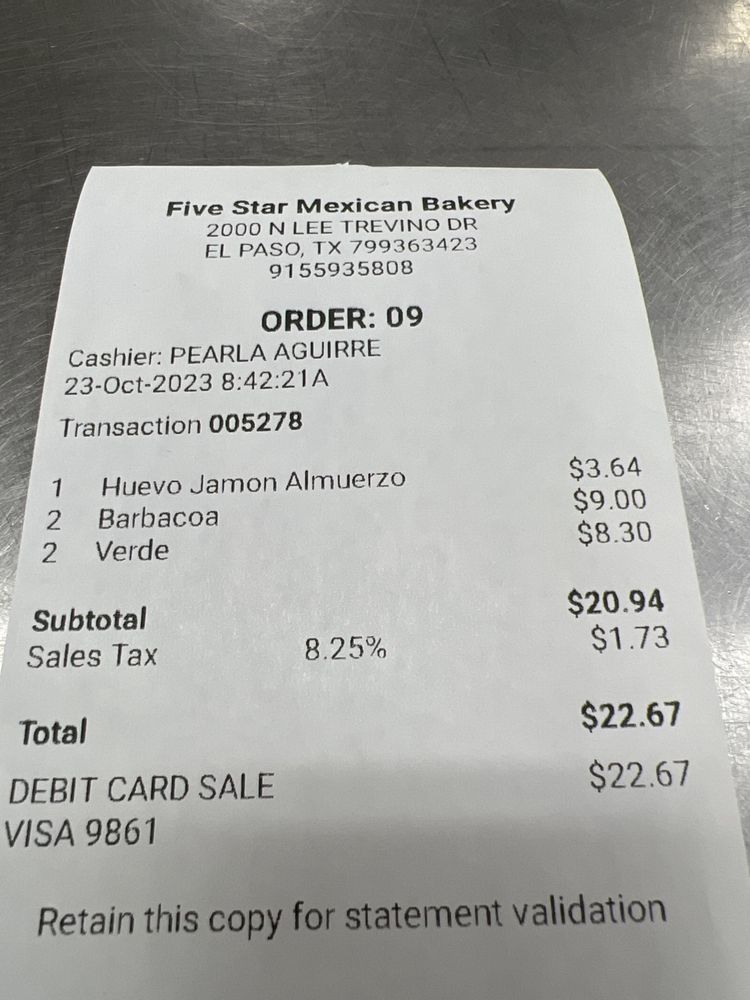 FIVE STAR MEXICAN BAKERY Updated September 2024 15 Photos & 15