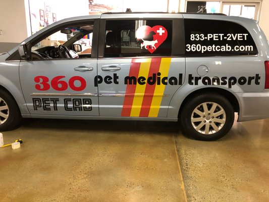 Photo of Miller's Vinyl Graphics - San Jose, CA, US. 360 Pet Cab, medical and non medical pet transportation, what a great idea. Very nice people.