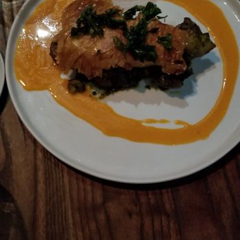 S.K.Y. - Crispy Seared Salmon - New American Near Me - Chicago, Illinois