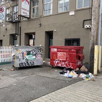 The American - Good beer and food but there bins and area surrounding there patio is often neglected - Venues & Event Spaces Near Me - Vancouver, British Columbia