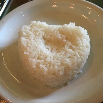 Emerald Thai Cuisine - A move touch, heart shaped steamed rice - Thai Near Me - Williamsburg, Virginia