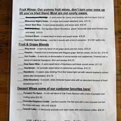 Manistee Wine Studio - Tasting menu pg 2