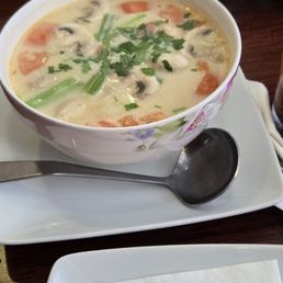 Tom kah and Cambodian lemon chicken
