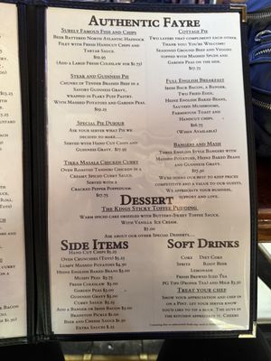 Menu photo 2 Kings Head British Pub Sunrise, FL