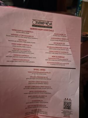 Menu photo 3 The Observation Bar Long Beach, CA