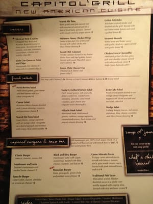 Menu photo 8 Santa Fe Capitol Grill Santa Fe, NM