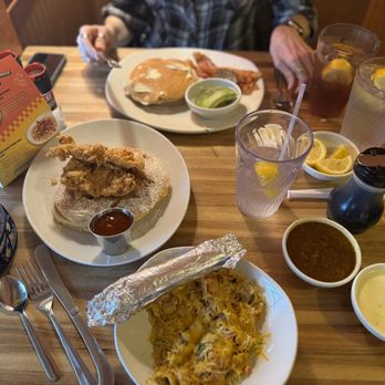 Kerbey Lane Cafe - Central - Chicken & Pancakes with Migas (Paris Texas w/ MOD) - Tex-Mex Near Me - Austin, Texas Kerbey Lane Cafe - Central - Chicken & Pancakes with Migas (Paris Texas w/ MOD) - Tex-Mex Near Me - Austin, Texas