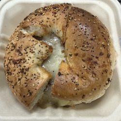 Everything bagel (sausage, cheese and egg)