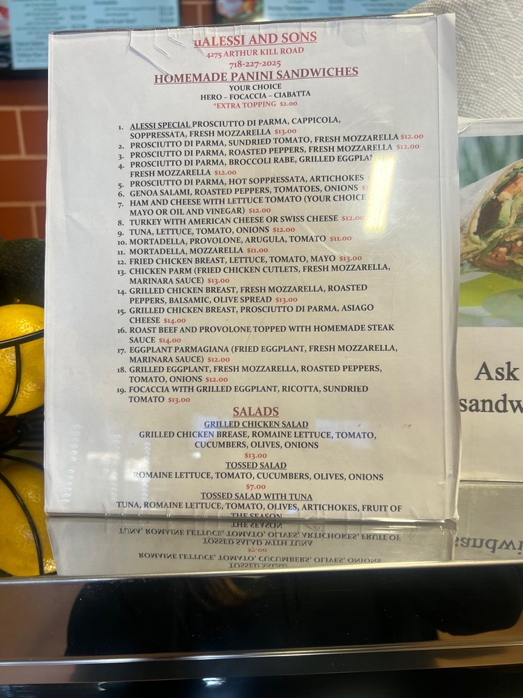 ALESSI & SONS Updated September 2024 4275 Arthur Kill Rd, Staten