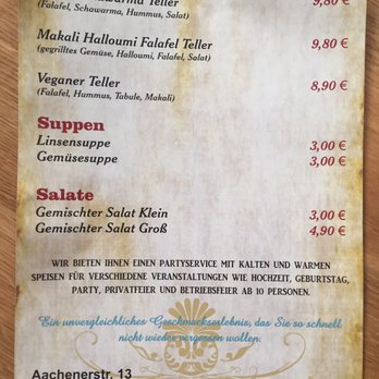 Orient - The menu - Lebanese Near Me - Cologne, NW