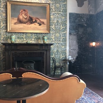 Hotel Greene - The famous lion painting - I think originally part of the old John Marshall Hotel - Mini Golf Near Me - Richmond, Virginia