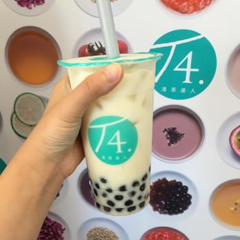 T4 - Jasmine green milk tea. - Bubble Tea Near Me - Sacramento, California