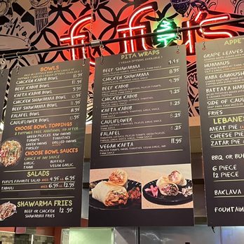 Fufu's Mid East Grill - Menu (July 2021) - Mediterranean Near Me - Riverside, California
