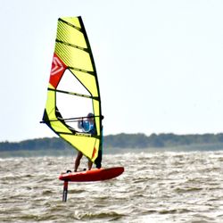 H2 Windsurfing - Windsurf foiling in the bay.