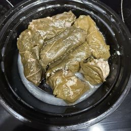 Congealed, inedible grape leaves.
