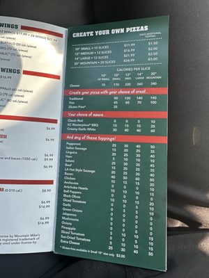 Menu photo 2 Mountain Mike's Pizza Cypress, TX