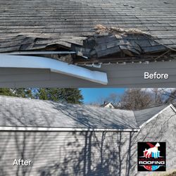 Mighty Dog Roofing - From damaged to durable -- another successful roof replacement in East Providence, RI. Mighty Dog Roofing delivering quality craftsmanship.