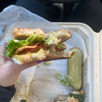 The Butchers Son - Bread was charred, BLAT with chicken on the side - Salad Near Me - Berkeley, California