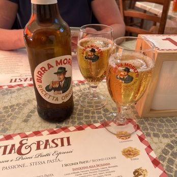 Pasta & Pasti - Love the 0.2 litre Moretti glasses. Can we take them home. - Mediterranean Near Me - Cefalù, Pennsylvania