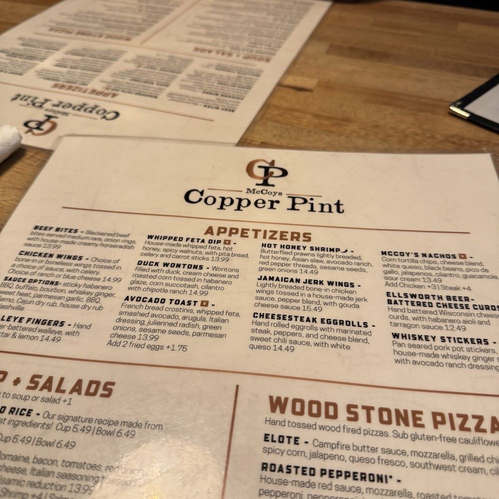 McCoy’s Copper Pint - Menu - American Near Me - Shakopee, Minnesota McCoy’s Copper Pint - Menu - American Near Me - Shakopee, Minnesota