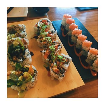 Komé - Left- texas surf n turf roll Middle- superfly roll Right- Spooky Roll - Japanese Near Me - Austin, Texas Komé - Left- texas surf n turf roll Middle- superfly roll Right- Spooky Roll - Japanese Near Me - Austin, Texas