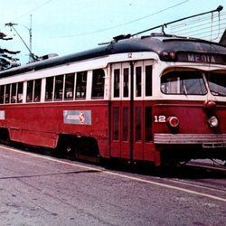 Orange Street Station - Trolley 1975 Media PA Vintage Postcard
