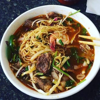 Pho Four Seasons - Hot and spicy beef soup with egg noodles add shrimp! My favorite! I love this place . #40 is great too - Vietnamese Near Me - Beaumont, Texas Pho Four Seasons - Hot and spicy beef soup with egg noodles add shrimp! My favorite! I love this place . #40 is great too - Vietnamese Near Me - Beaumont, Texas