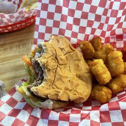 The Barn Grill - Great burger basket!