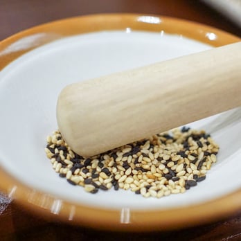 Kazoku Ramen - Toasted Sesame Seeds for Grinding - Ramen Near Me - Edmonton, Alberta Kazoku Ramen - Toasted Sesame Seeds for Grinding - Ramen Near Me - Edmonton, Alberta