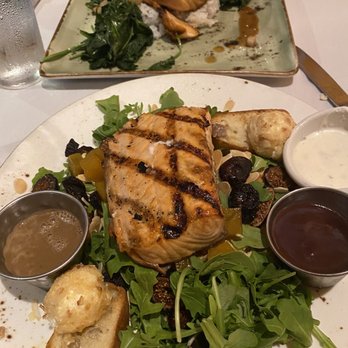 Riverwalk Cafe & Oyster Bar - Salmon over salad and salmon dinner - Seafood Near Me - Stuart, Florida Riverwalk Cafe & Oyster Bar - Salmon over salad and salmon dinner - Seafood Near Me - Stuart, Florida