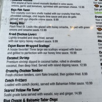 Squid Lips - Menu - Seafood Near Me - Sebastian, Florida