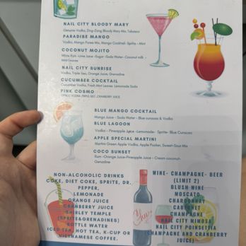 Nail City - Complimentary drink menu - Nail Salons Near Me - Clarksville, Tennessee Nail City - Complimentary drink menu - Nail Salons Near Me - Clarksville, Tennessee