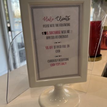 Halo Day Spa - Sign at desk - Nail Salons Near Me - Columbia, Maryland