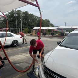 Nick cleaning my car