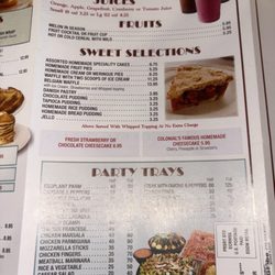 Colonial Diner - Menu may 2025