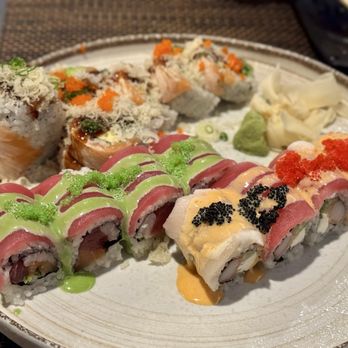 Osushi Japanese Restaurant - Salmonshito Roll-2, Atlantic City Roll, Lovers Roll - Sushi Bars Near Me - Marlton, New Jersey Osushi Japanese Restaurant - Salmonshito Roll-2, Atlantic City Roll, Lovers Roll - Sushi Bars Near Me - Marlton, New Jersey