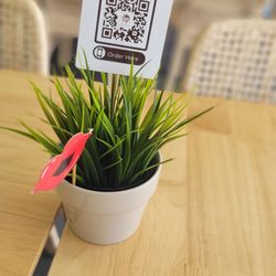 Ku-Tea’s Town - Plants with Qr codes on every table
