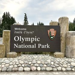 Olympic National Park Visitor Center - Welcome Sign