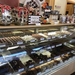 Rocky Mountain Chocolate Factory - Candy display.