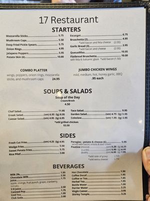 Menu photo 3 17 Restaurant Blind River, ON Menu photo 3 17 Restaurant Blind River, ON