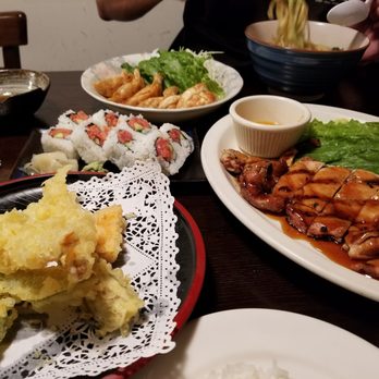 Iccho Restaurant - Spicy tuna roll, chicken teriyaki combination with tempura, and deep friend dumplings. - Sushi Bars Near Me - Torrance, California Iccho Restaurant - Spicy tuna roll, chicken teriyaki combination with tempura, and deep friend dumplings. - Sushi Bars Near Me - Torrance, California