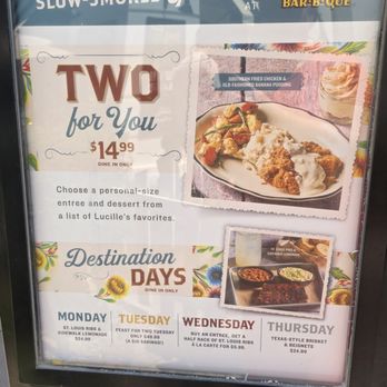 Lucille's Smokehouse Bar-B-Que - Specials. May 2026 - Barbeque Near Me - Henderson, Nevada Lucille's Smokehouse Bar-B-Que - Specials. May 2026 - Barbeque Near Me - Henderson, Nevada