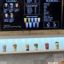 a menu for cold drinks