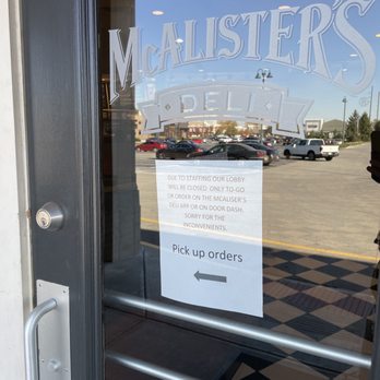 McAlister's Deli - Take out only. No staff for inside dinning. - Delis Near Me - Indianapolis, Indiana McAlister's Deli - Take out only. No staff for inside dinning. - Delis Near Me - Indianapolis, Indiana
