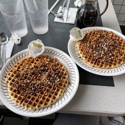 Waffle House - Girard - Two fresh, delicious waffles with chocolate and peanut butter chips