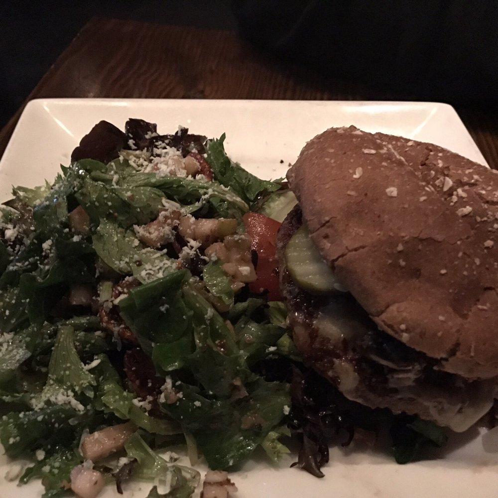 TruFire - Turkey Burger w/ Fig Salad - New American Near Me - Frisco, Texas TruFire - Turkey Burger w/ Fig Salad - New American Near Me - Frisco, Texas