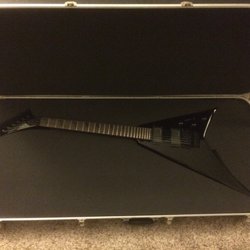 Left Coast Case and Sound - Jackson Randy Rhoads Flying V with reverse headstock in a custom fitted case made by Neal at Left Coast Case and Sound. Awesome!