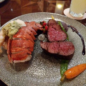 Tiffins Restaurant - Surf and turf with wash wagyu steak. - New American Near Me - Lake Buena Vista, Florida Tiffins Restaurant - Surf and turf with wash wagyu steak. - New American Near Me - Lake Buena Vista, Florida